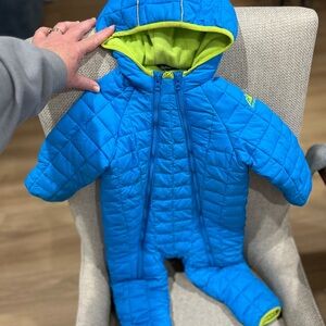 Snozu Blue and Lime Kids One Piece Footie
